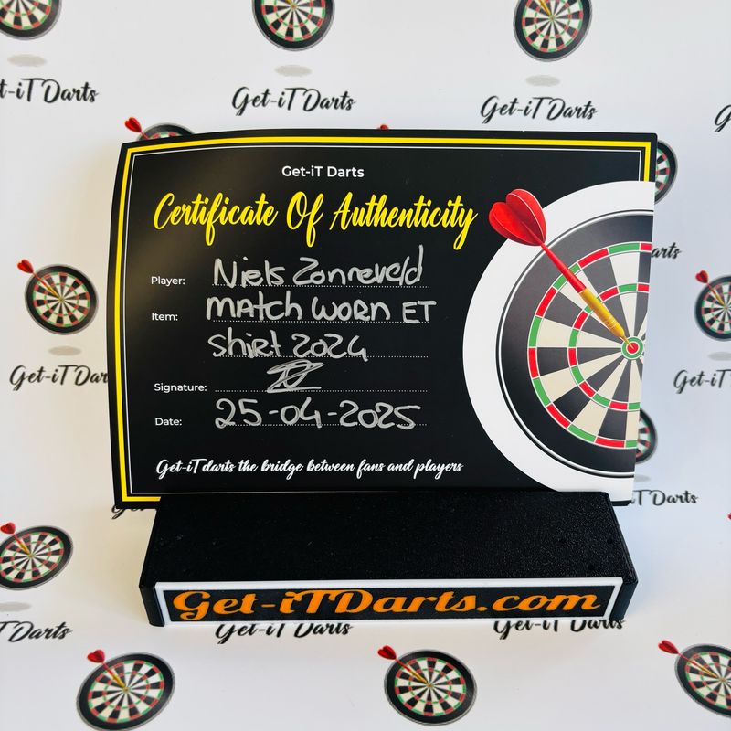 Niels Zonneveld Match Used Darts WC 2026