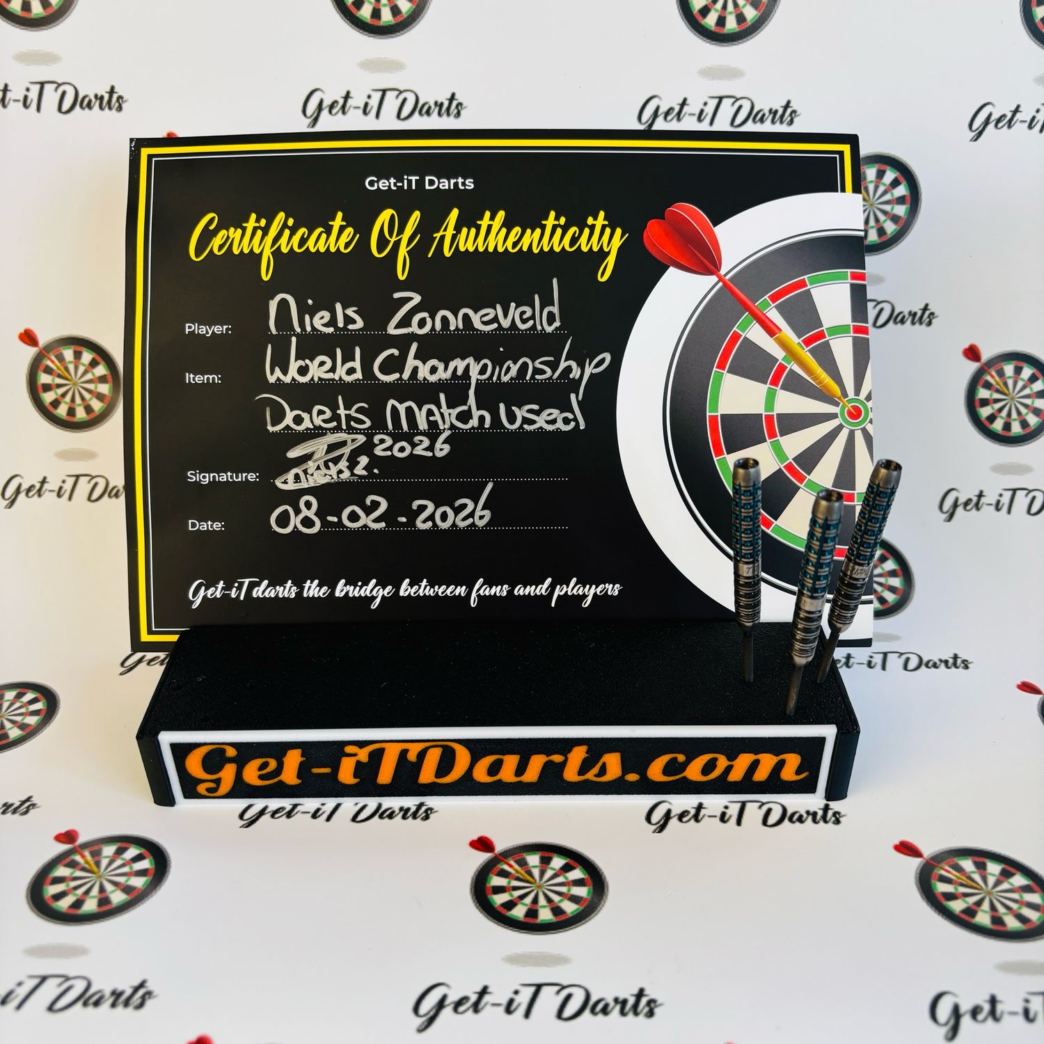 Niels Zonneveld Match Used Darts WC 2026 Niels Zonneveld Match Used Darts WC 2026