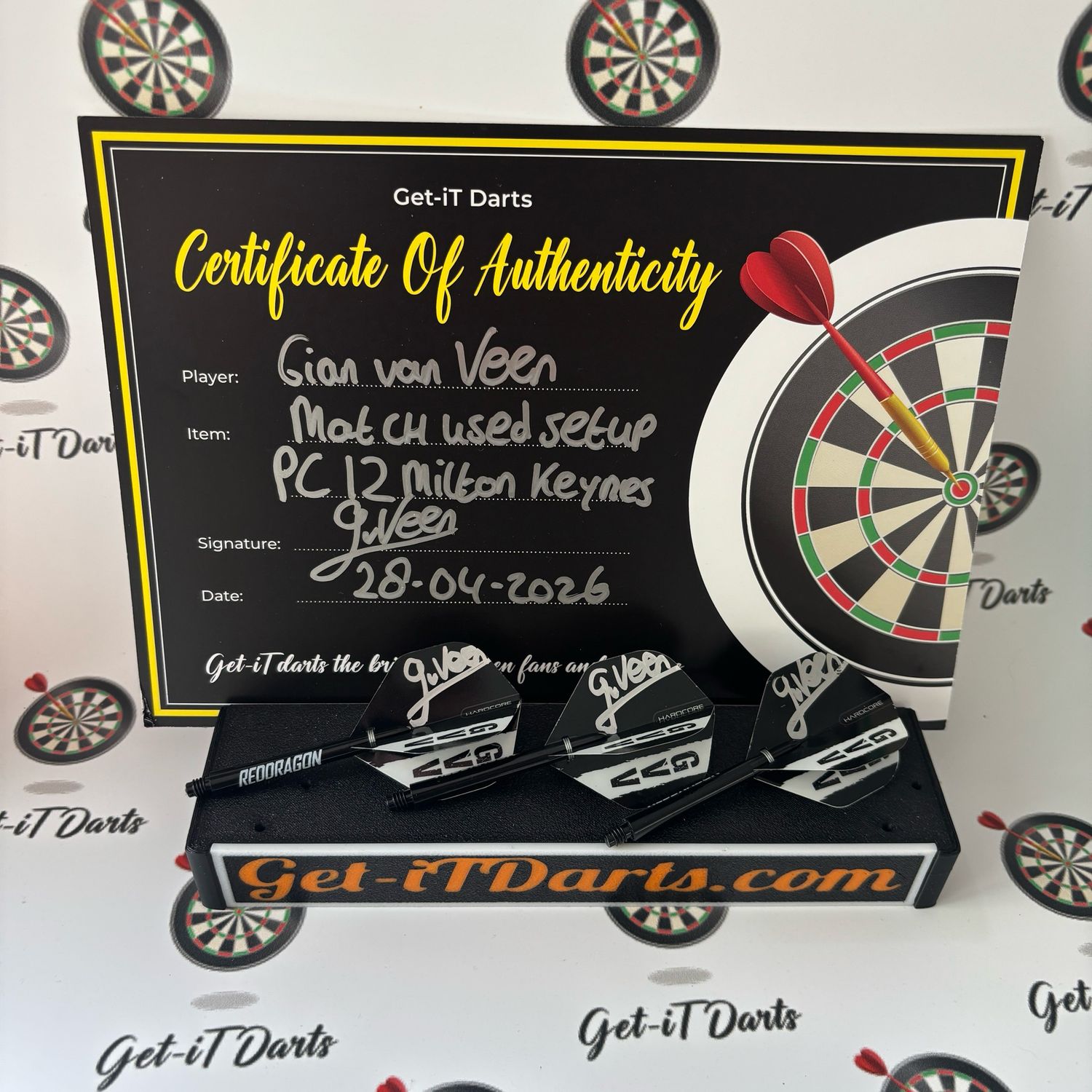 Gian van Veen, match used setup, Pro Tour 12, Milton Keynes Gian van Veen, match used setup, Pro Tour 12, Milton Keynes