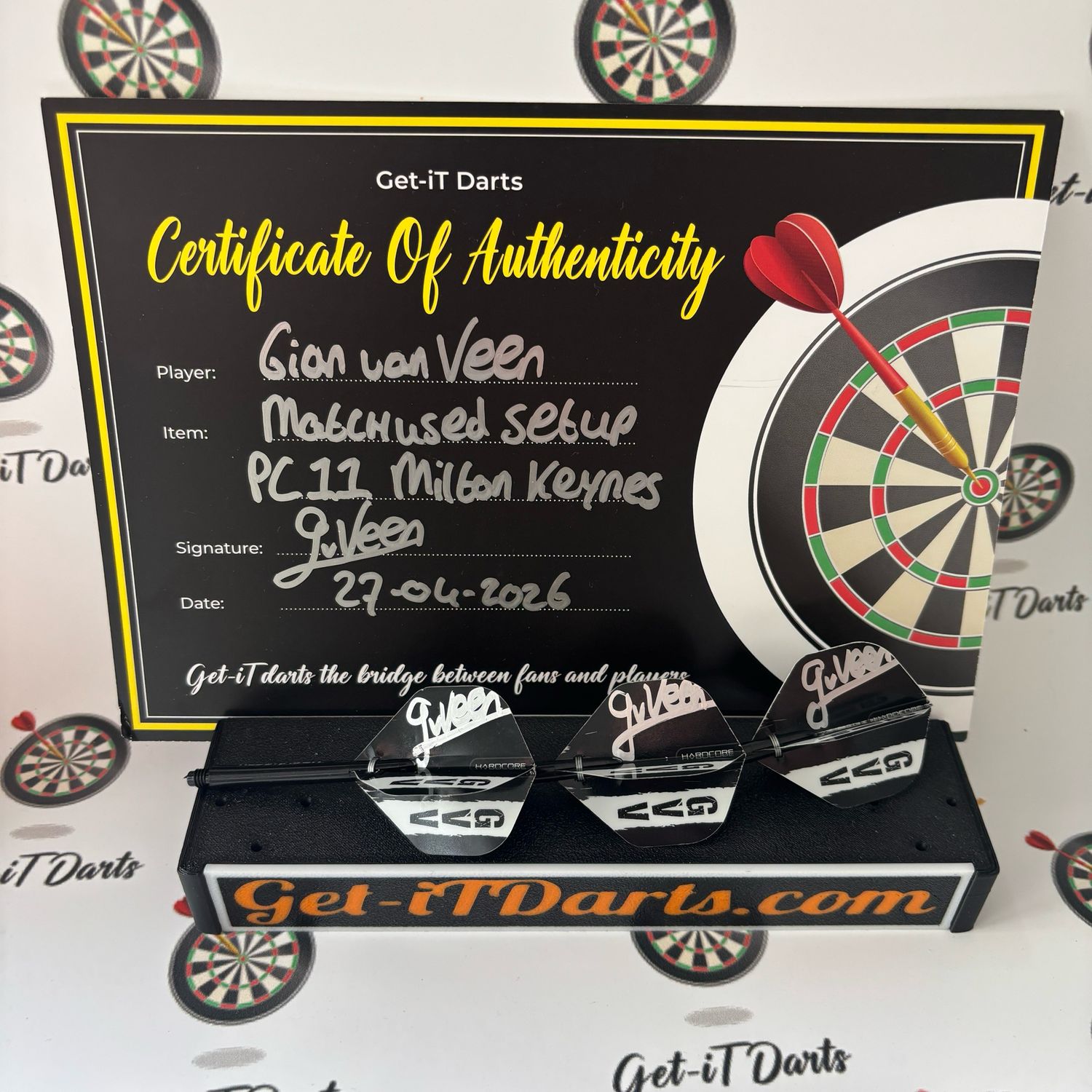 Gian van Veen, match used setup, Pro Tour 11, Milton Keynes Gian van Veen, match used setup, Pro Tour 11, Milton Keynes