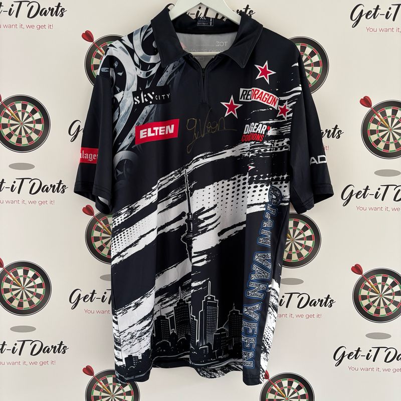 Gian Van Veen, Match worn shirt, New Zealand darts Masters vs Tata