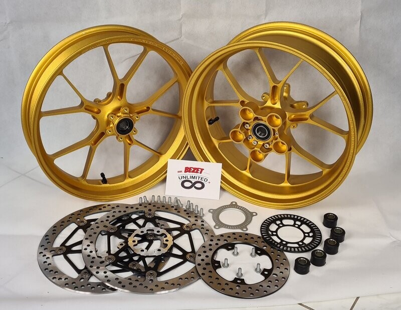 Aprilia Schmiedefelgen Aprilia Schmiedefelgen "Gold" Komplett-Set