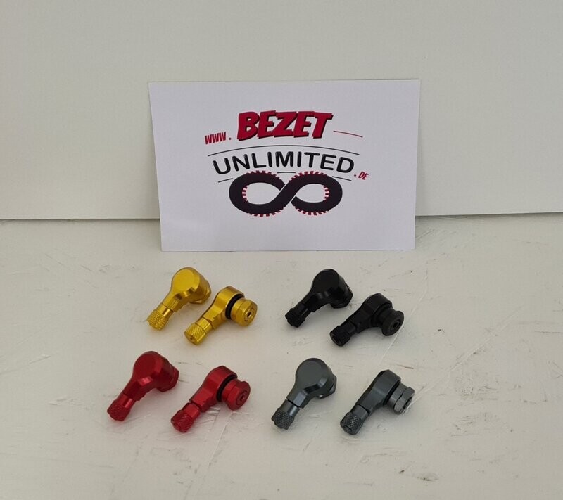 2 Winkelventile 90°, 8,3mm, Aluminium, CNC gefräst