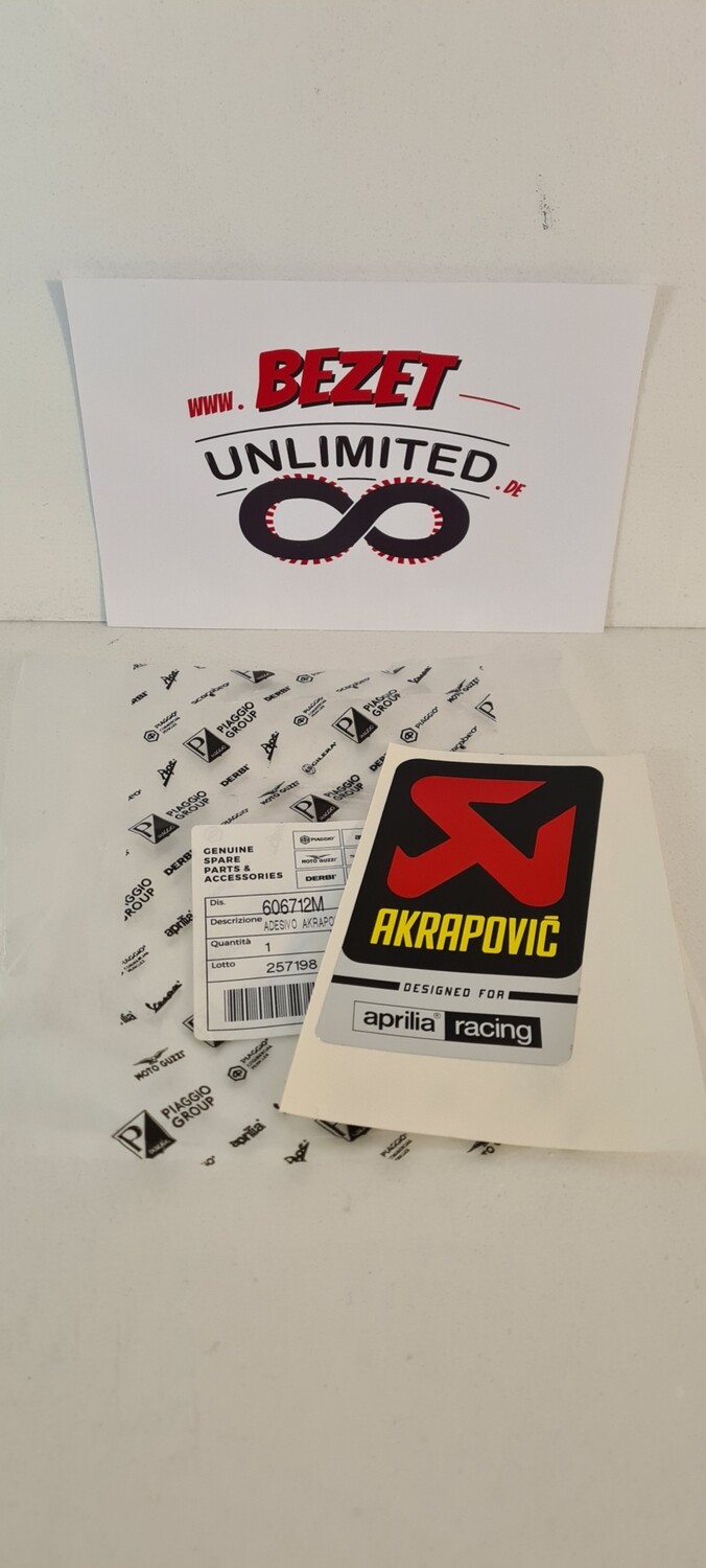Akrapovic Auspuff Aufkleber