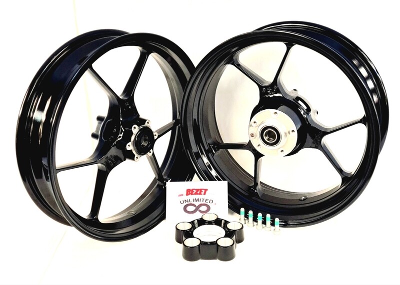 Aprilia Felgen-Set Guß, schwarz