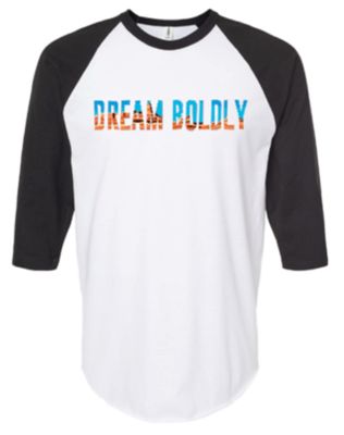 SIZE: XS DREAM BOLDLY BASEBALL TEE