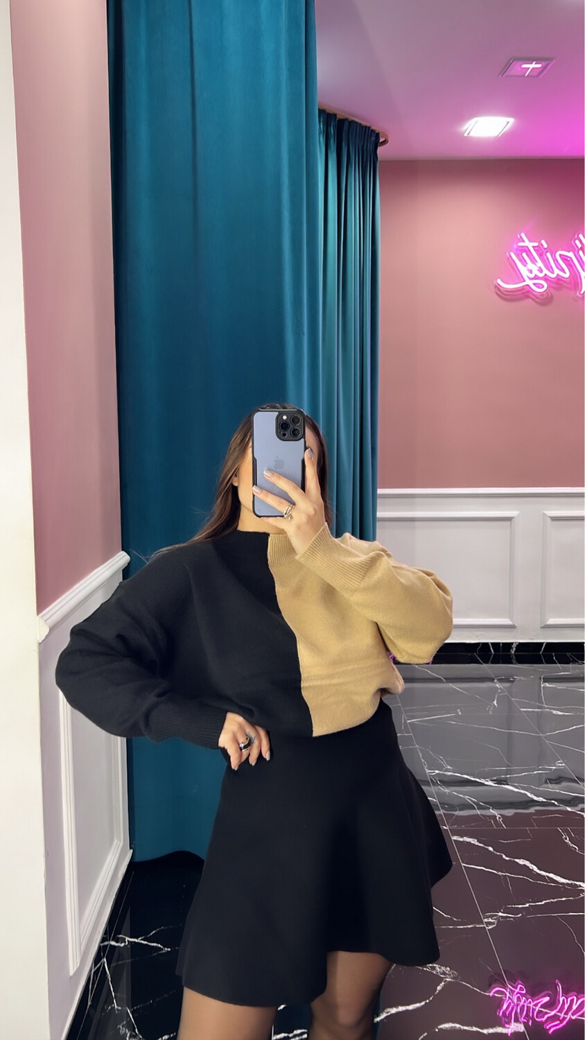 Pull bicolore