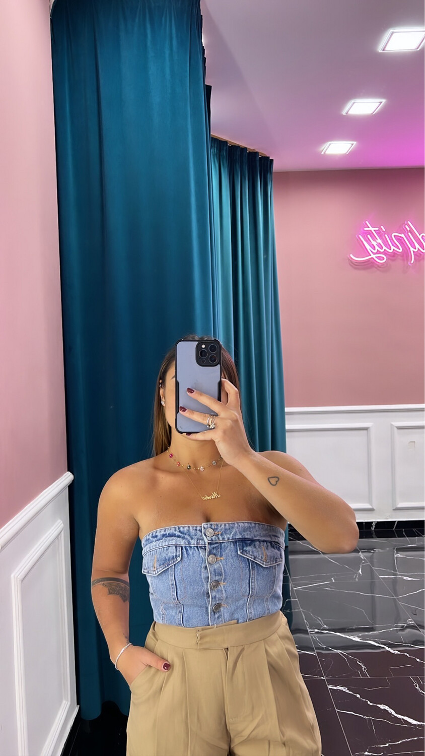 Top in denim