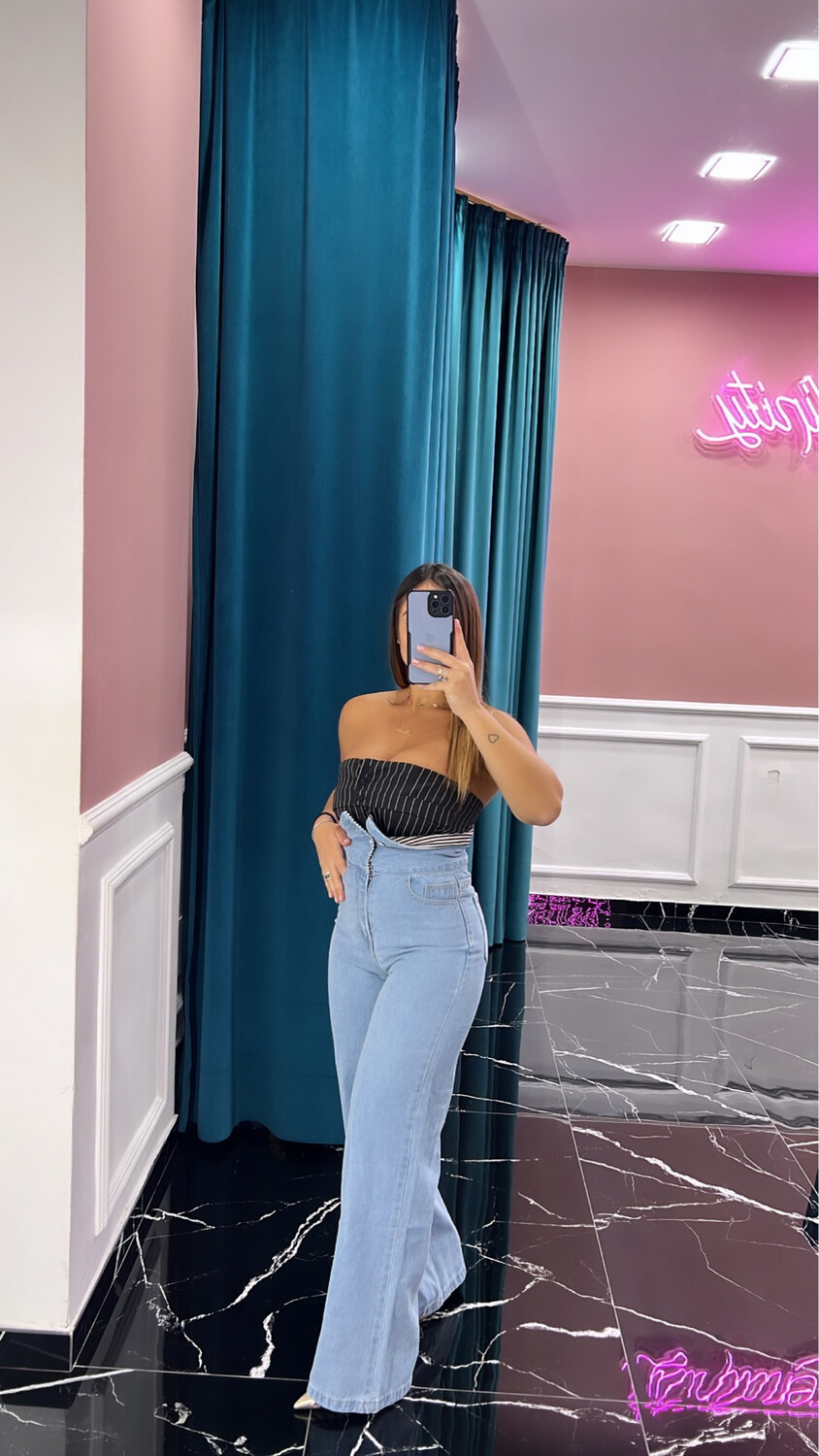 Denim Effetto Bustino