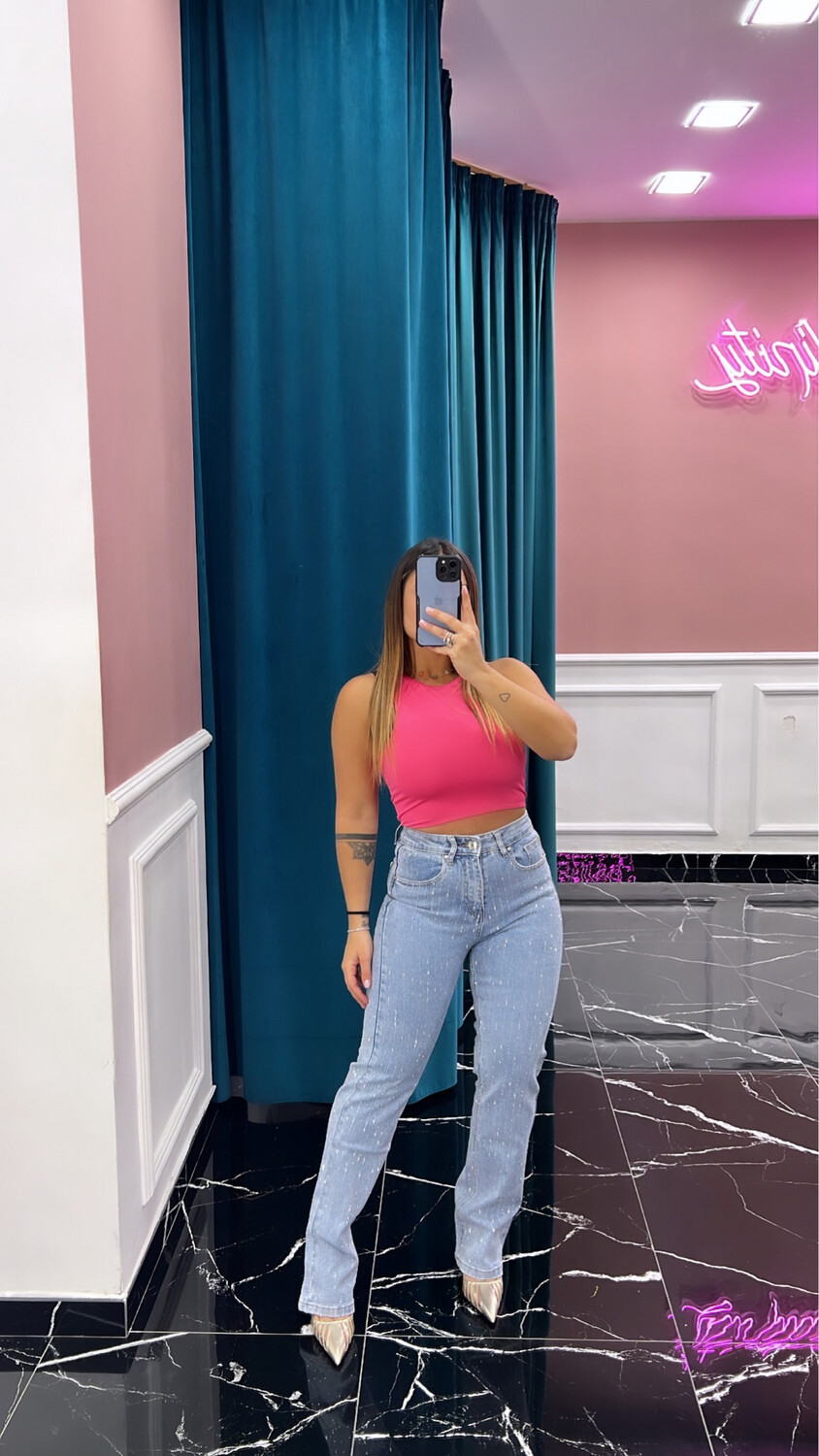 Denim shine