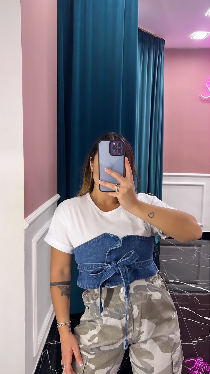 Cintura/top  in denim