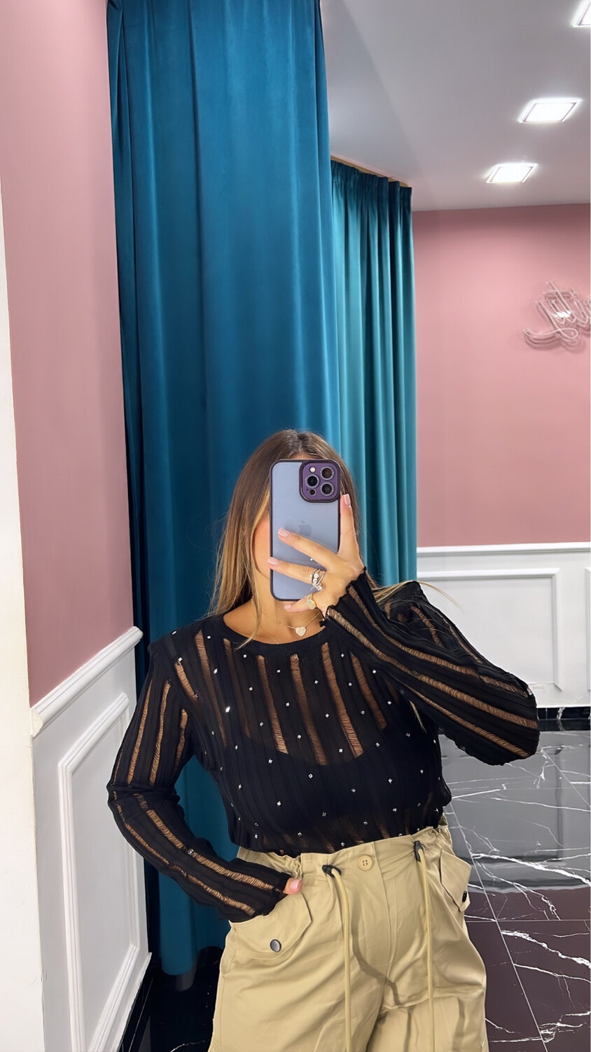 Maglia in trasparenza