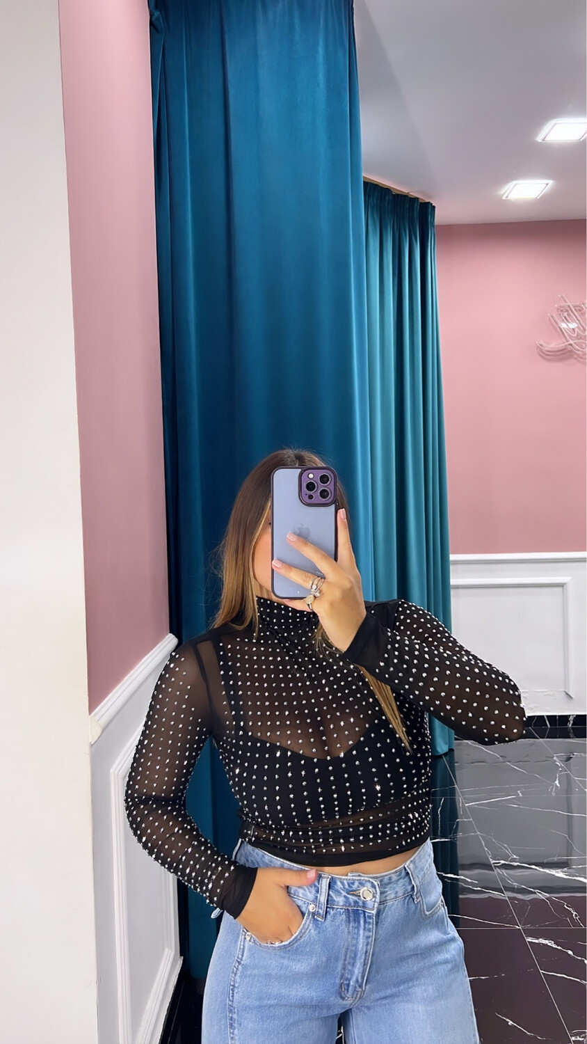 Maglia con strass