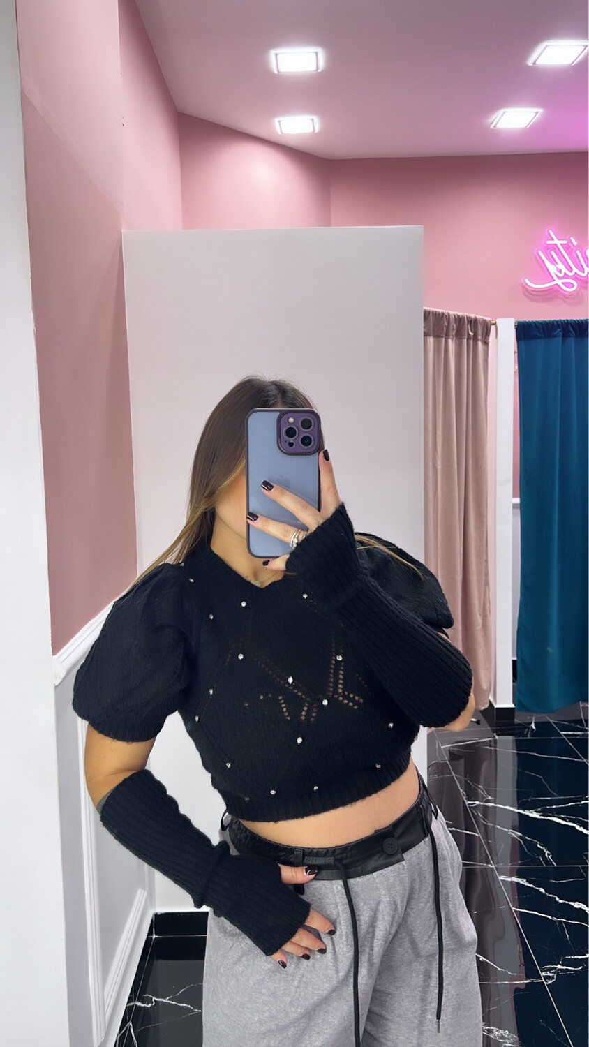 Pull Crop Strass