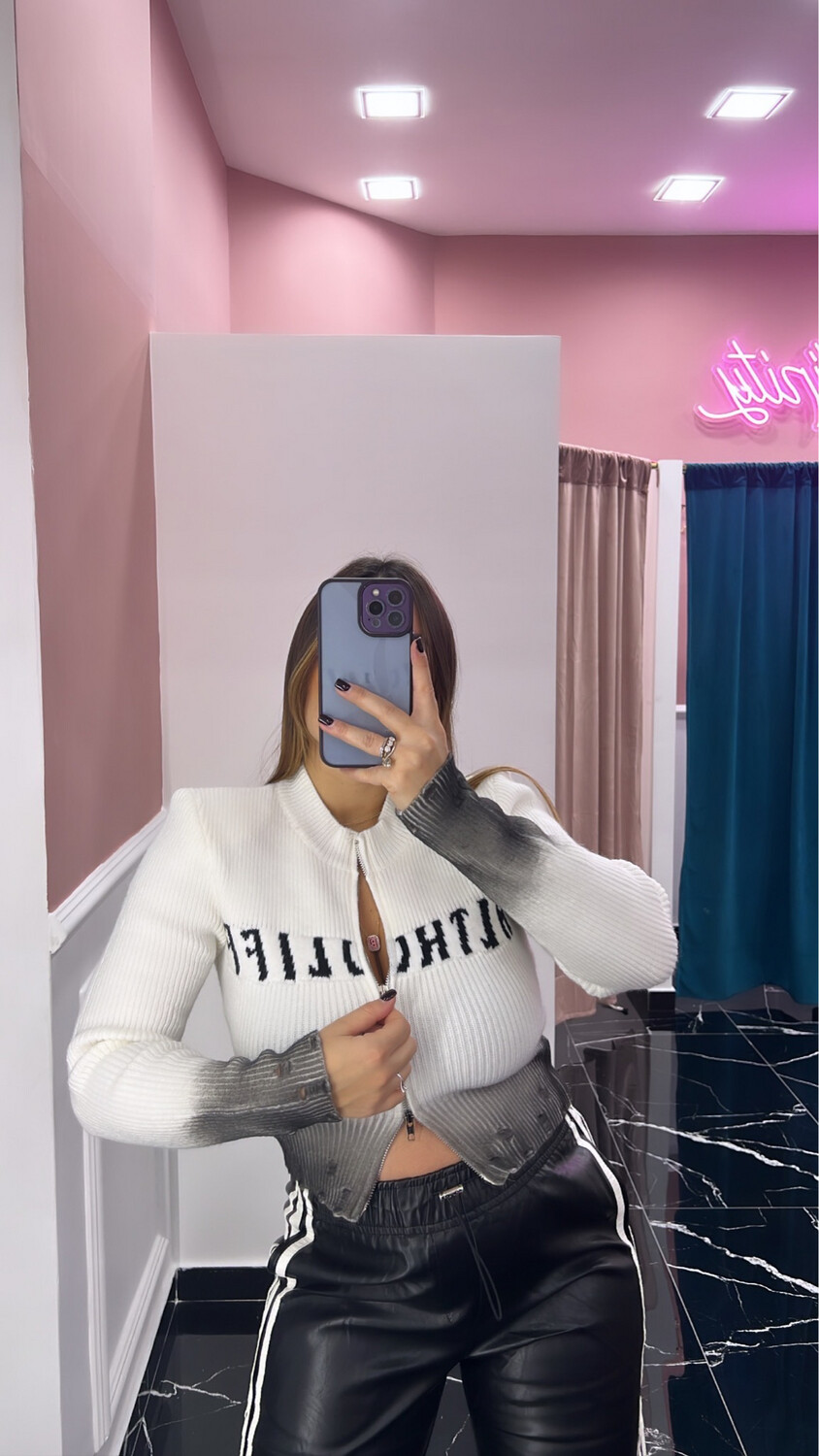 Pull Crop Zip