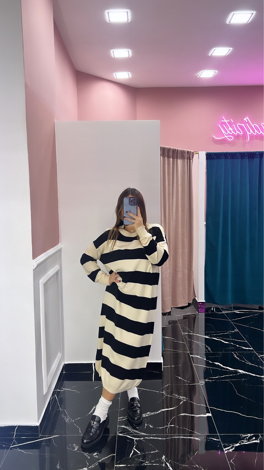 Long Dress Righe