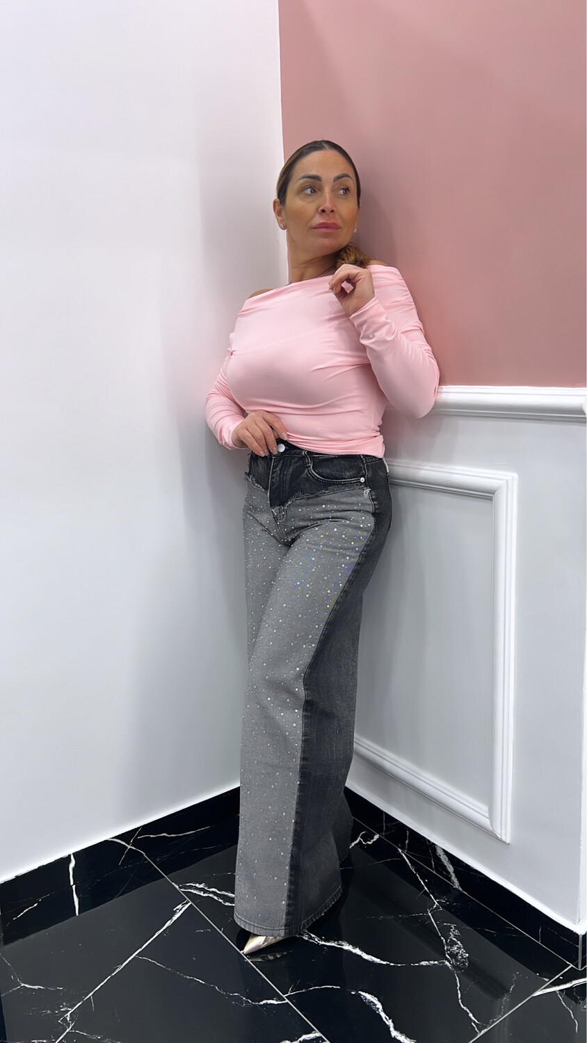 Denim Bicolore Brillantini