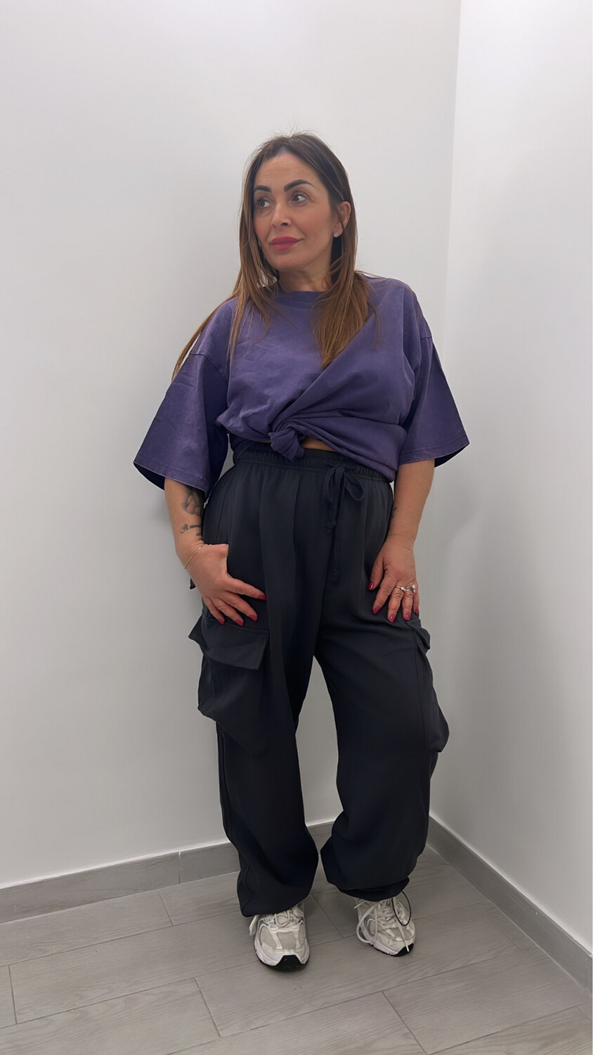 Cargo tuta grigio