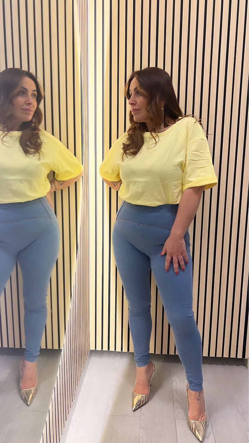 Leggins denim chiaro