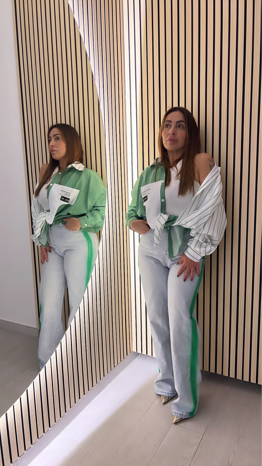 Denim Banda verde
