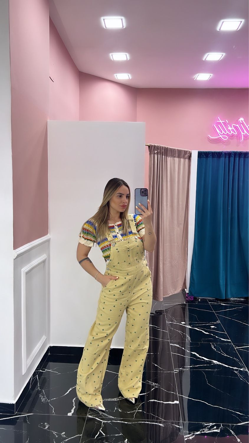 Salopette cuori