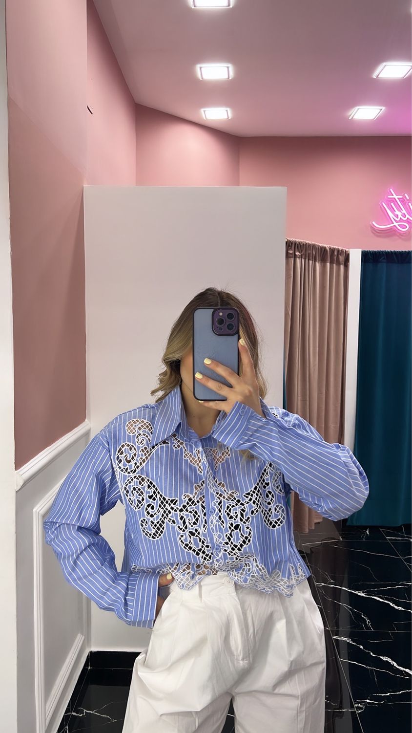 Camicia Crop Pizzo