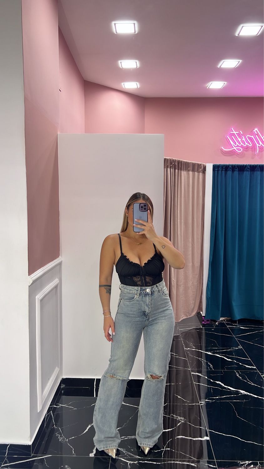 Denim Strappo
