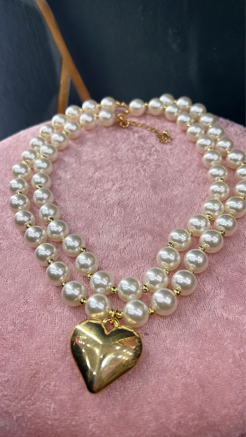Collana perle cuore