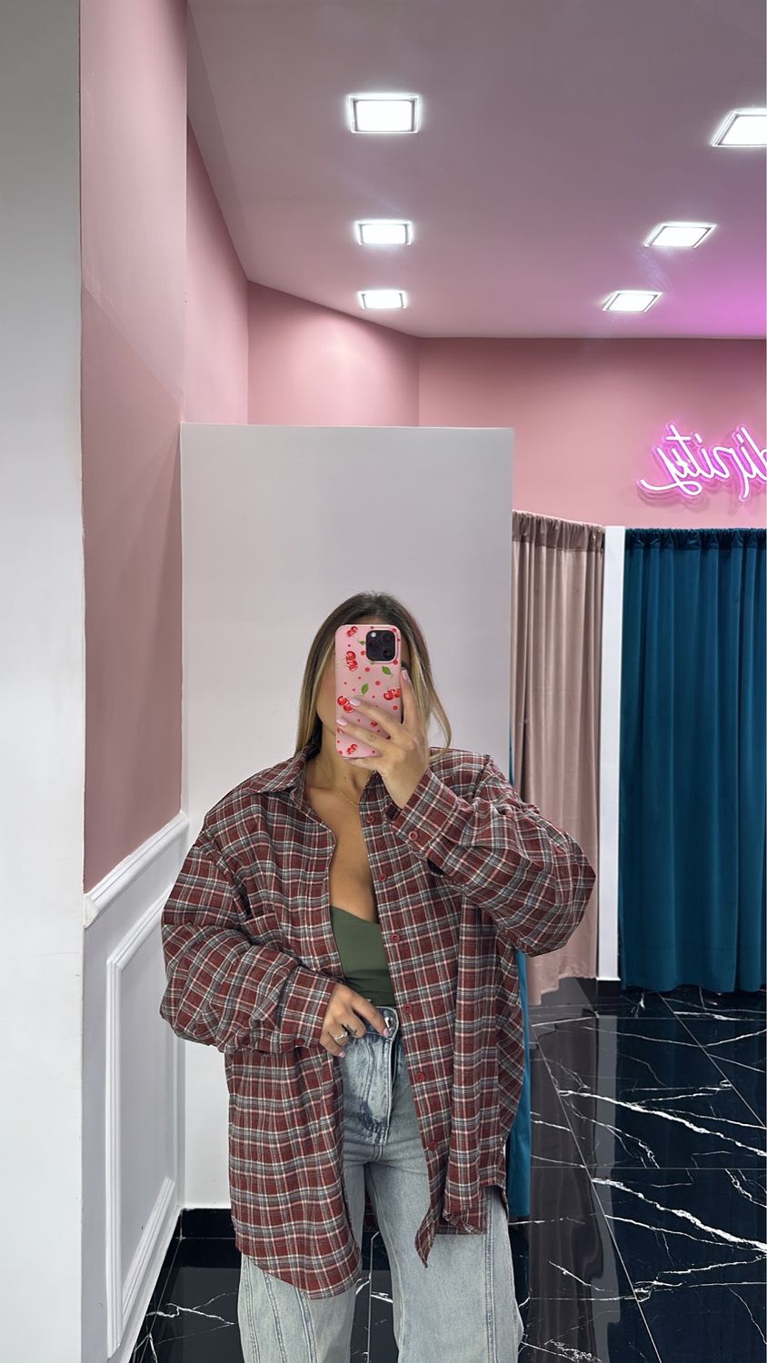 Camicia Tartan con spallina