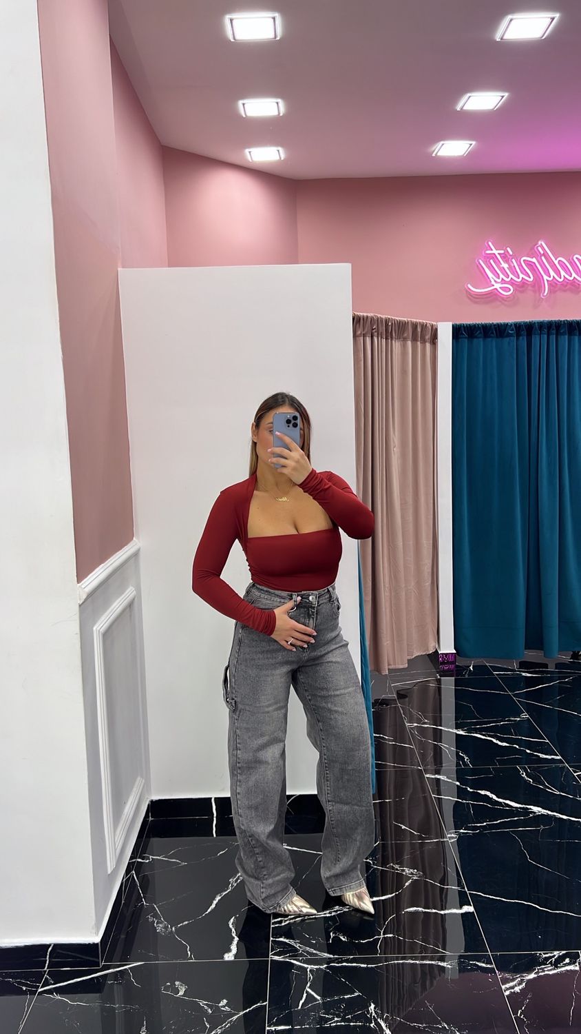 Denim ballon Grigio