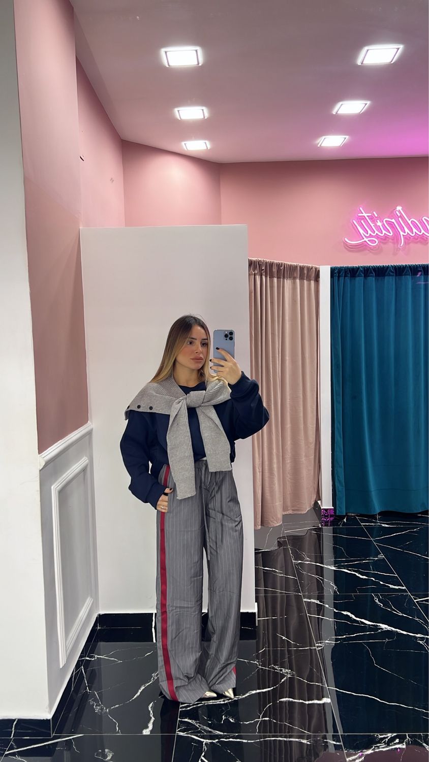 Pantalone gessato box