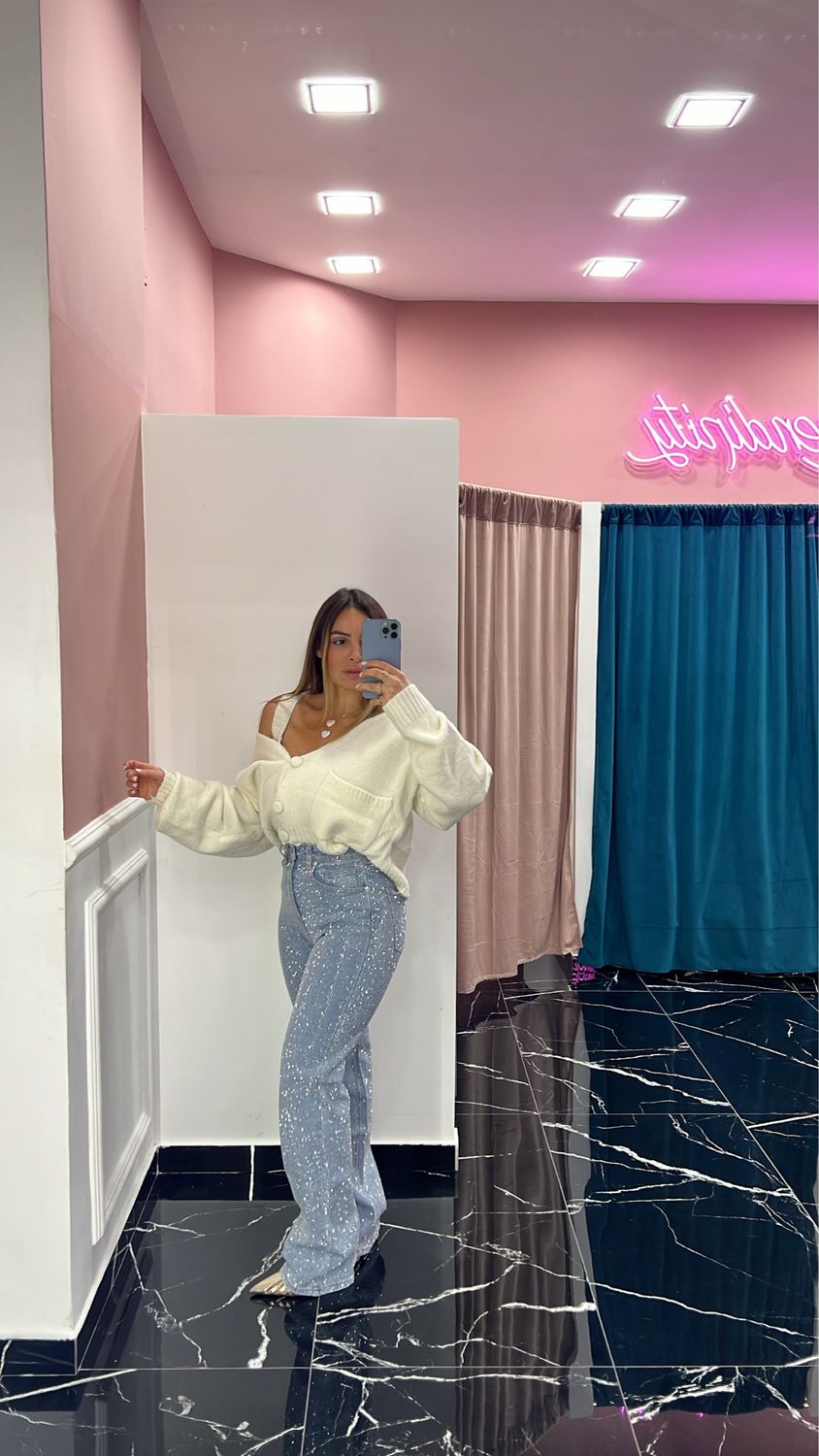 Denim shine