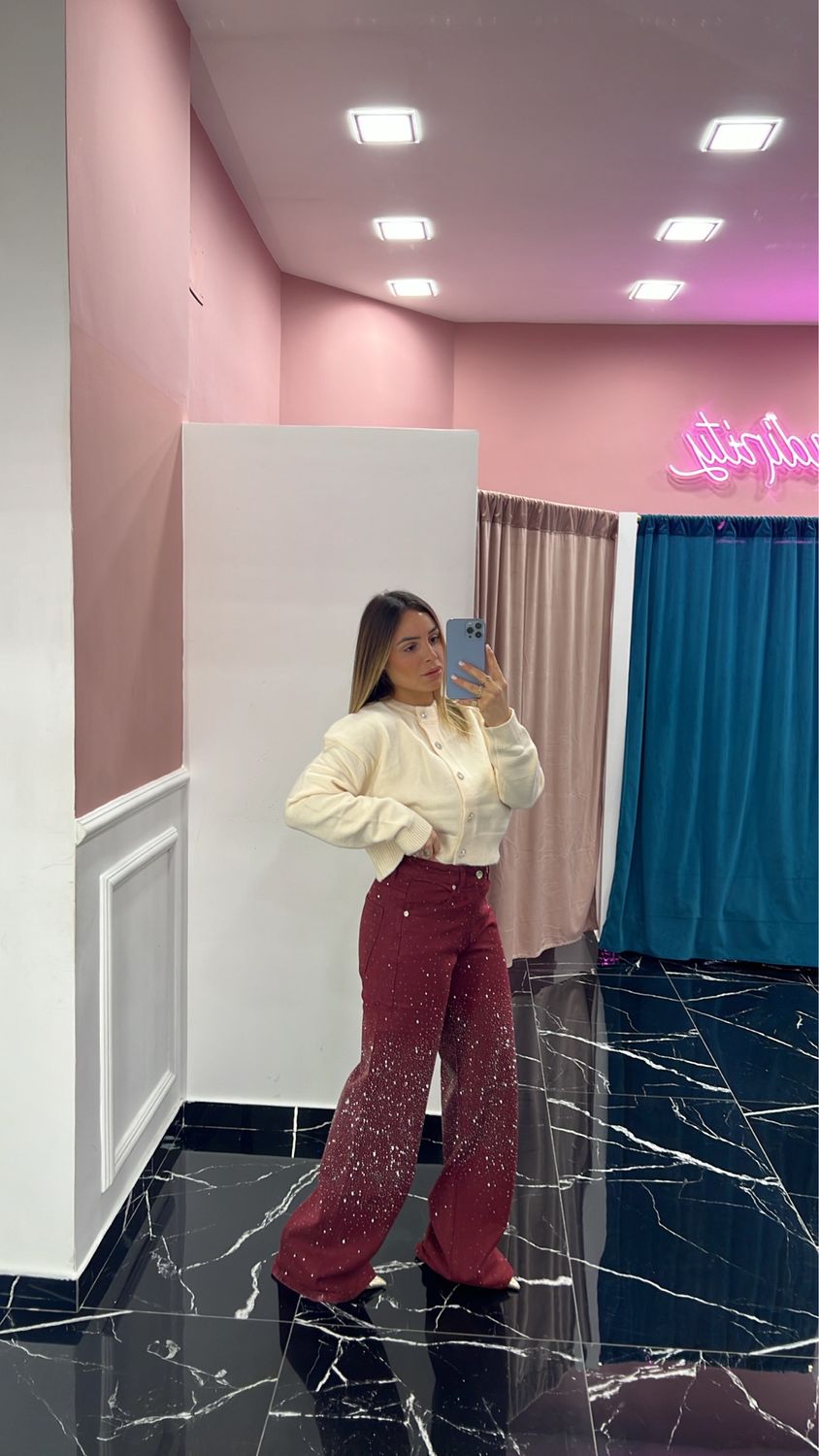 Denim shine Burgundy