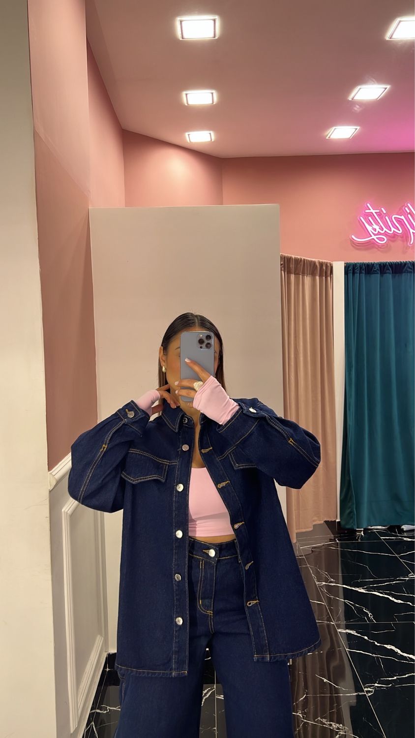 Camicia in denim over