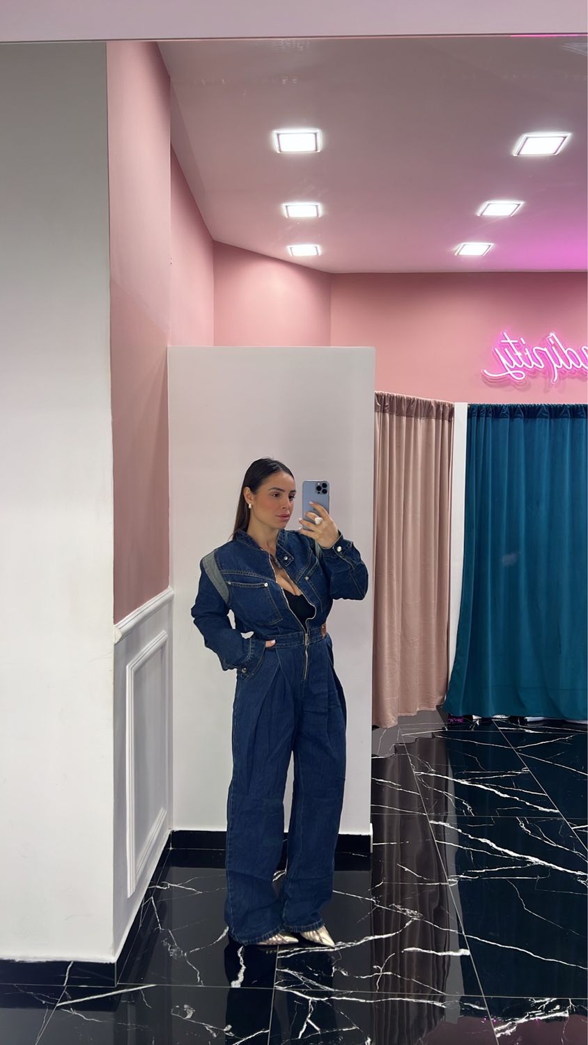 Salopette in denim Amina