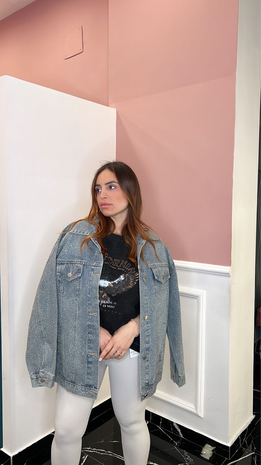 Giacca denim shine