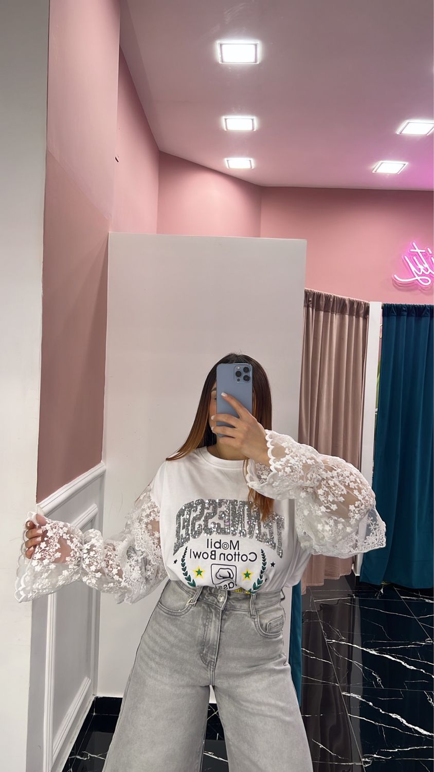 Maglia Essence manica in pizzo