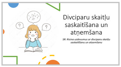 Prezentācija &quot;Divciparu skaitļu saskaitīšana un atņemšana&quot;