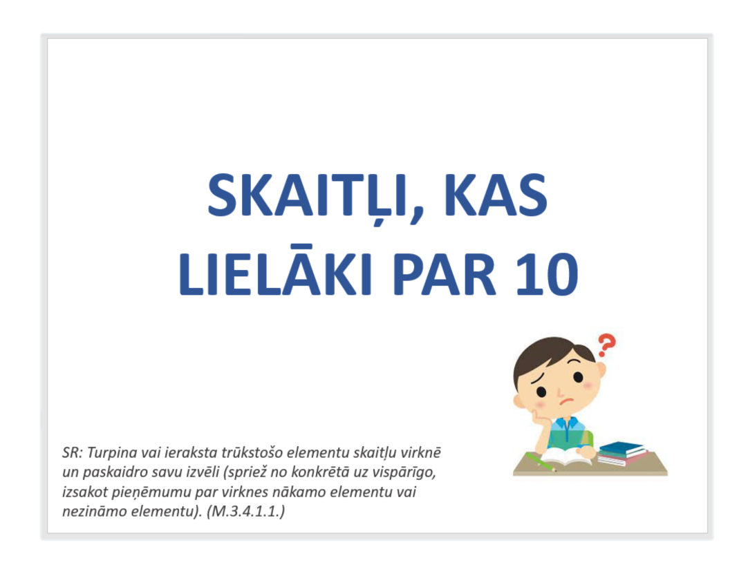 Prezentācija &quot;Skaitļi, kas lielāki par 10&quot;