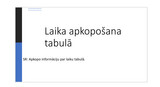 Prezentācija &quot;Laika apkopošana tabulā&quot;