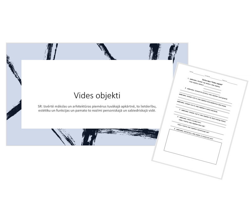 &quot;Vides objekti&quot; Prezentācija, darba lapa