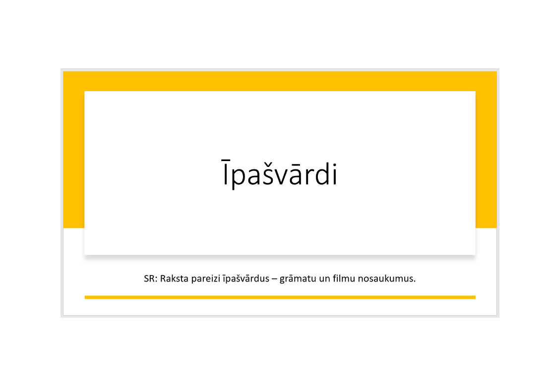 Prezentācija &quot;Īpašvārdi&quot;