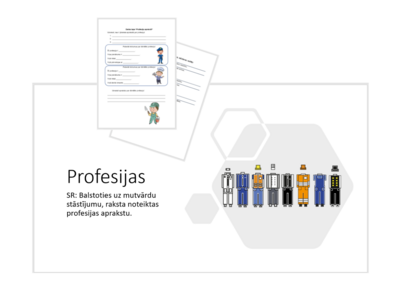 &quot;Profesiju apraksti&quot; Prezentācija, darba lapa