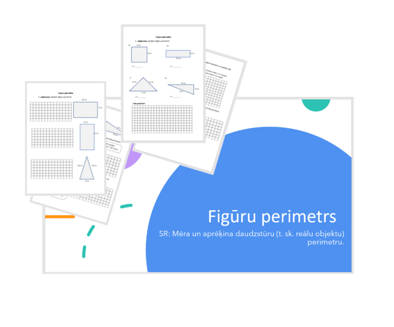 &quot;Figūru perimetrs&quot; Prezentācija, divas darba lapas