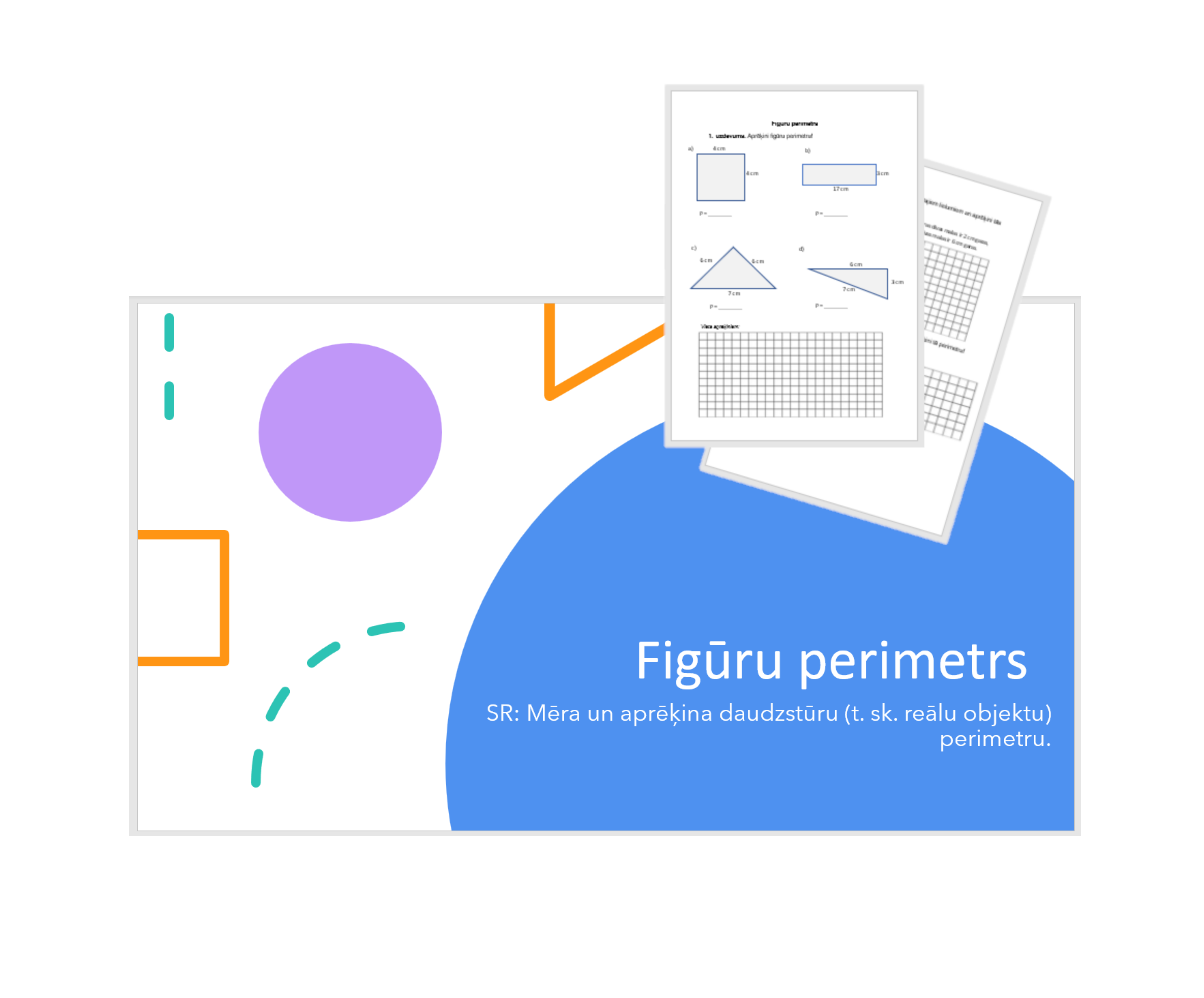&quot;Figūru perimetrs&quot; Prezentācija, darba lapa