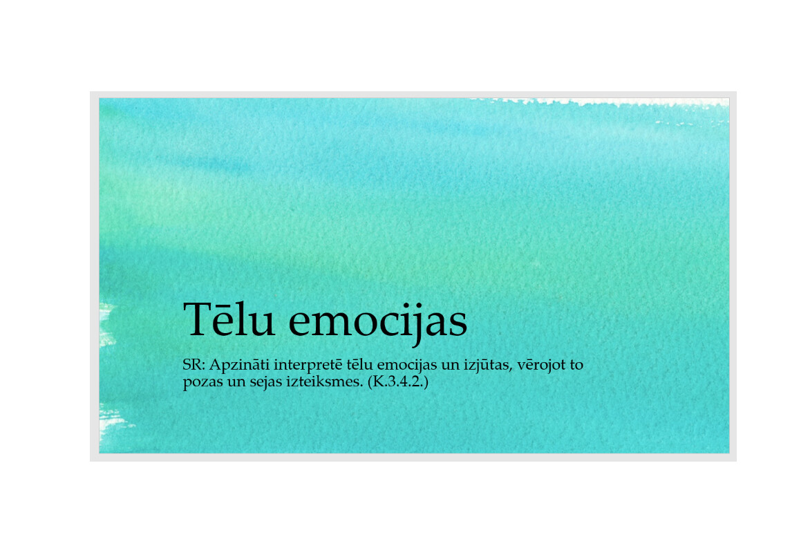 Prezentācija &quot;Tēlu emocijas&quot;