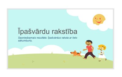 Prezentācija &quot;Īpašvārdu rakstība&quot;