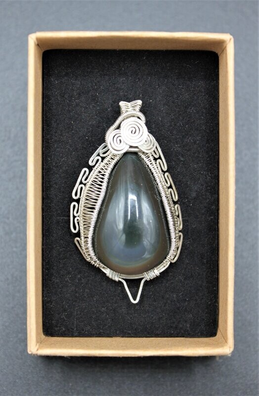 Regenbogen Obsidian Silber-Anhänger Regenbogen Obsidian Silber-Anhänger