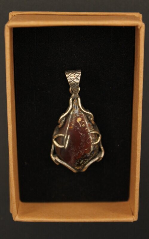 Matrix boulder Opal Silber-Anhänger Matrix boulder Opal Silber-Anhänger