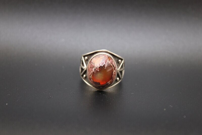 Feuer Opal Silberring